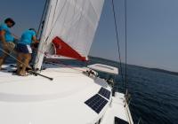 crew on deck of trimaran yacht neel 45